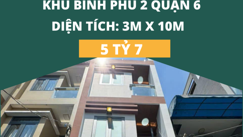 Nhà mặt tiền nội bộ khu Bình Phú 2, P10, Quận 6