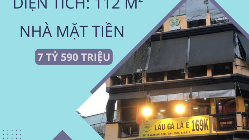 Bán gấp nhà góc mặt tiền 14 Vành Đai, Phường 10, Quận 6 – Vị trí vàng, tiềm năng đầu tư cao