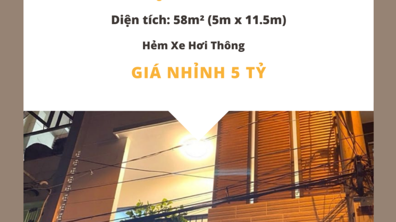 Nhà sang trọng Bình Tân, giáp quận 6, 58m², 3 tầng – Giá chỉ nhỉnh 5 tỷ