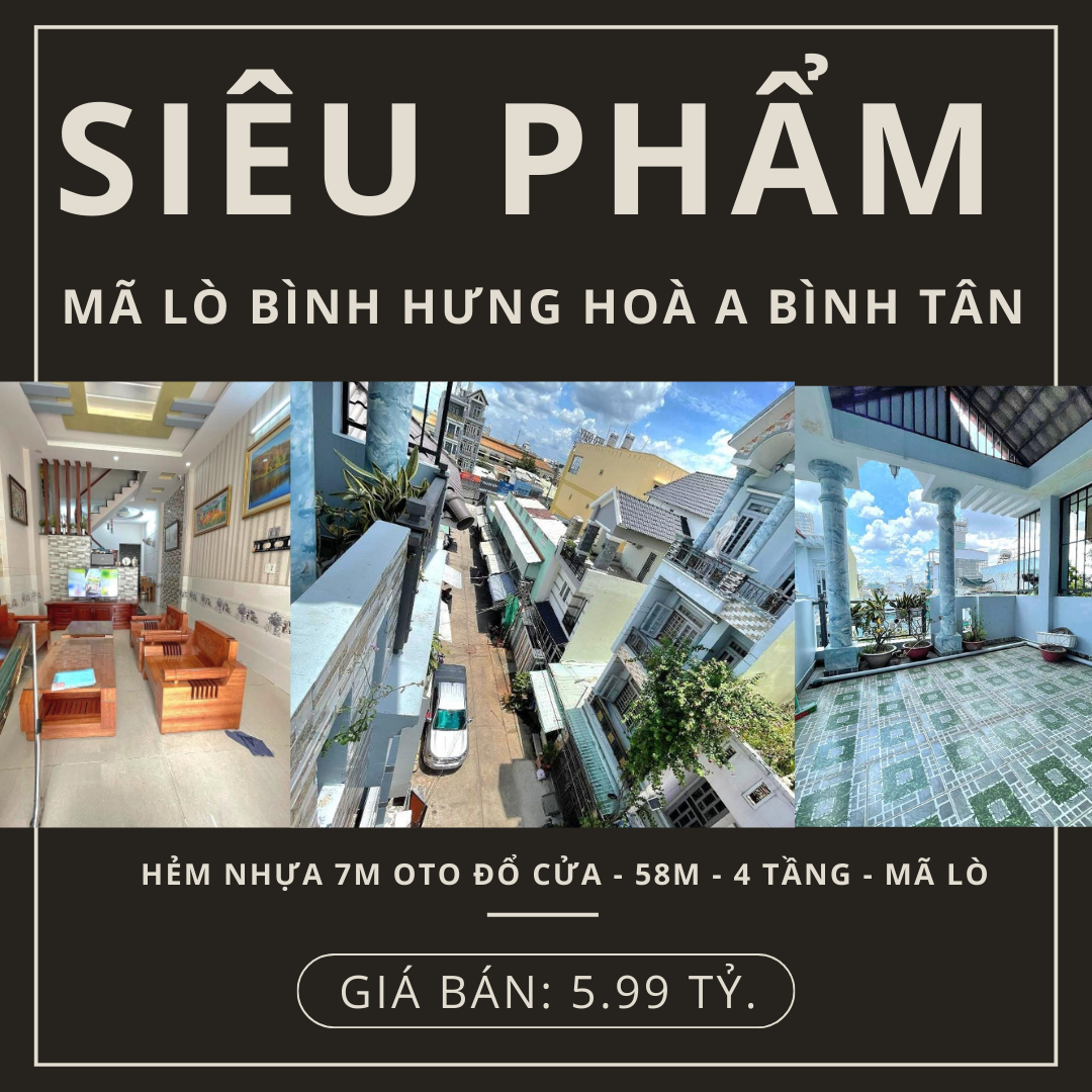 Cơ hội đặc biệt – Ngôi nhà 4 tầng tại Bình Tân chỉ 5.99 tỷ!