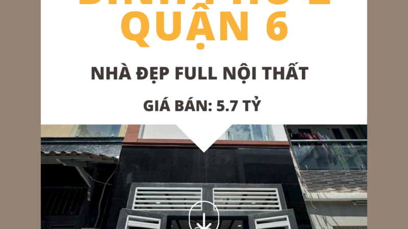 Ngôi nhà đẹp tại Bình Phú 2, Quận 6 đang chờ bạn