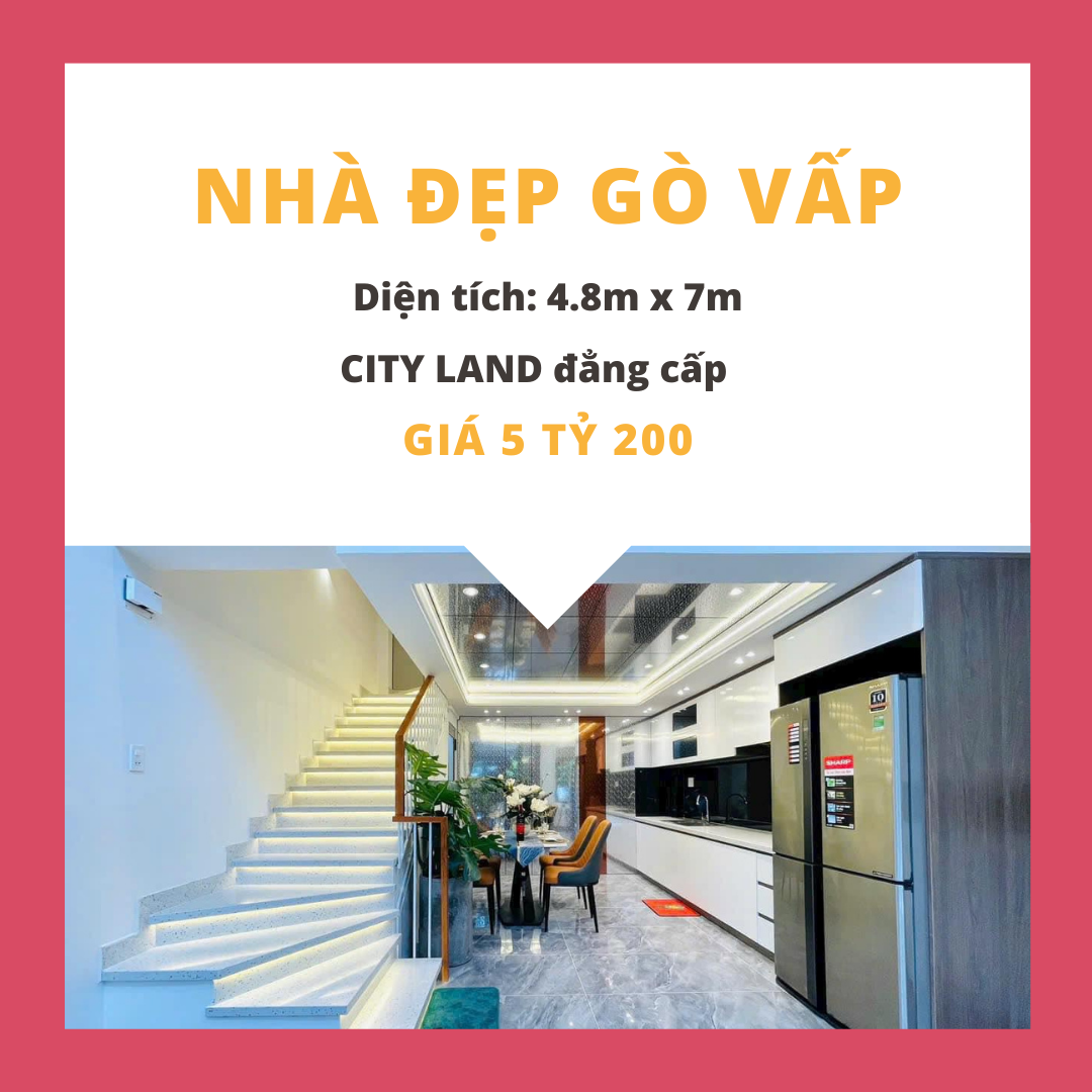 Nhà phố đẳng cấp tại CITY LAND – Cơ hội vàng tại Gò Vấp